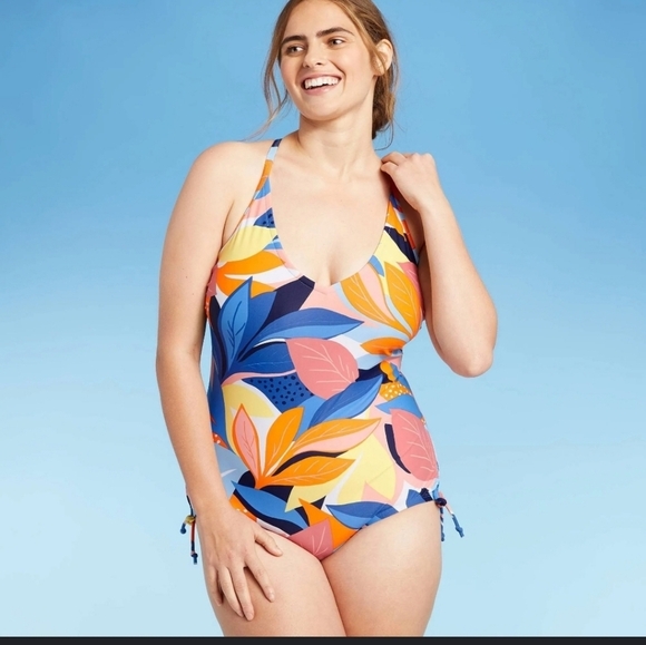 Kona Sol Swimsuit Side-Cinch High Leg Coverage’ One Piece Swimsuit - Picture 1 of 6